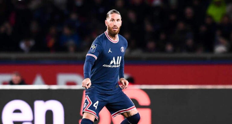 Sergio Ramos lors d'un match avec le PSG