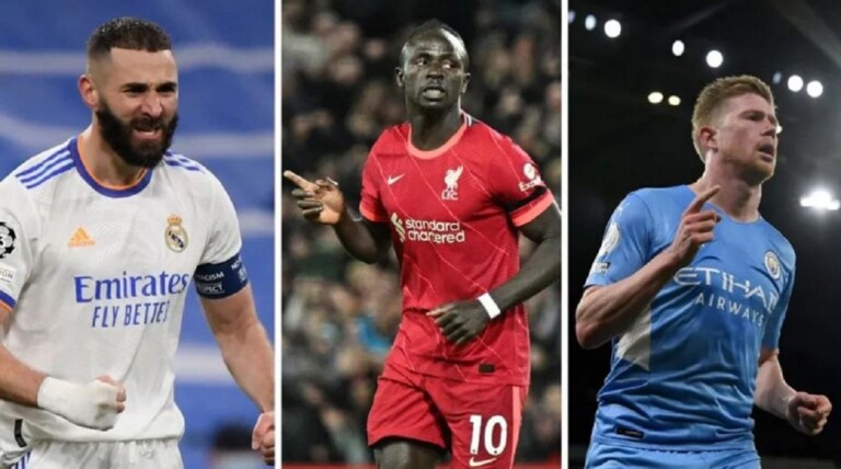 ManÃ©, Benzema et Kevin de Bruyne, en course pour le Ballon d'Or 2022