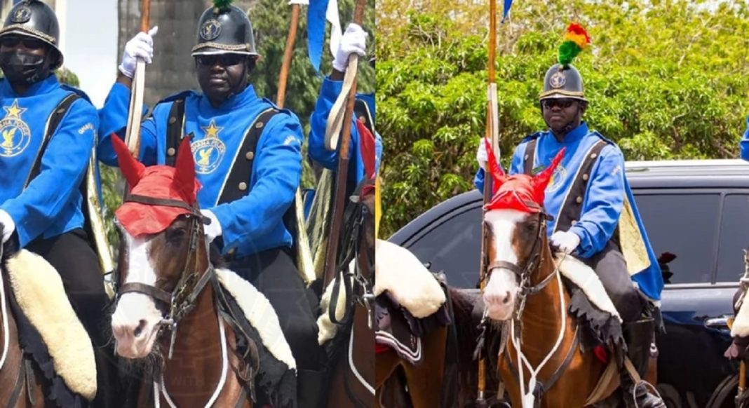 La police ghanÃ©enne pleure la mort de l'un de ses chevaux, P/H Caporal Queen Mother