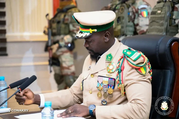 Le prÃ©sident de la transition de la GuinÃ©e, Colonel Mamadi Doumbouya